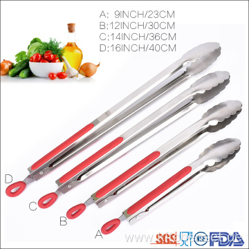 Stainless steel BBQ frying Grilling tools food tongs
